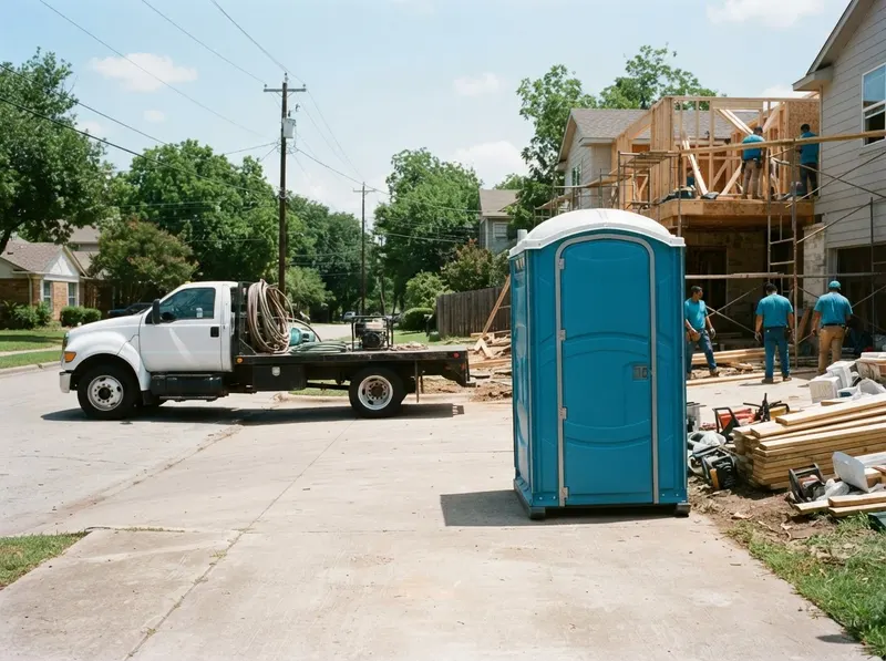 High-Rise Crane-Lift Construction Restrooms in Dallas, TX