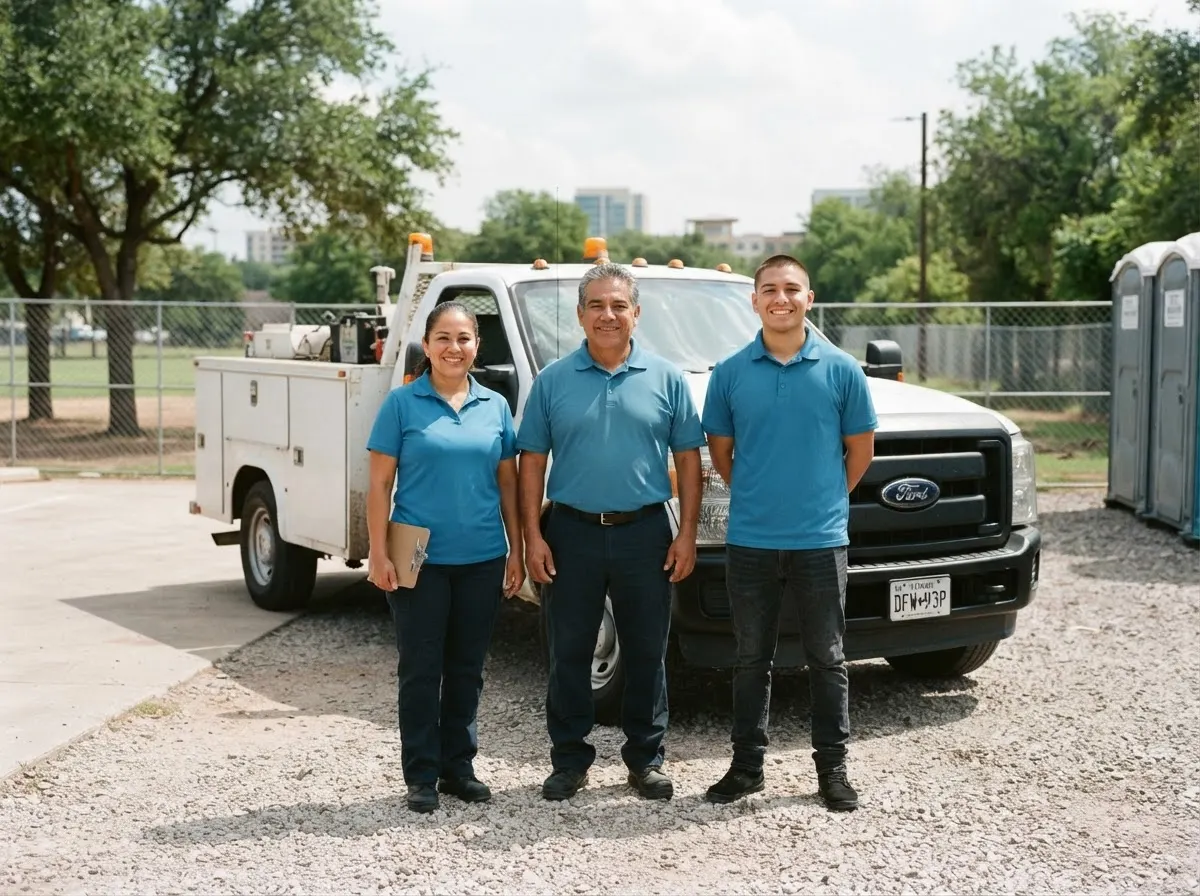 Clear View Portable Toilet Rentals portable toilet rentals team in Dallas, TX